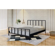 Metalia Gm 212 Vintage Çift Kişilik Metal Karyola Siyah 150X200