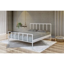 Metalia Gm 212 Vintage Çift Kişilik Metal Karyola Beyaz 150X200