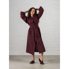 Serenity Keten Kimono Bordo
