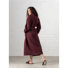 Serenity Keten Kimono Bordo