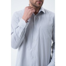 PSY Siyah Regular Fit  Çizgili Uzun Kol Gömlek Yılbaşı Özel