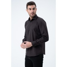 PSY Siyah Regular Fit Düz Uzun Kol Gömlek Yılbaşı Özel