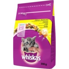 Whiskas Tavuklu Kuru Kedi Mamasi ( 2 - 12 Aylik ) 300 gr x 3 Adet Süt Dolgulu