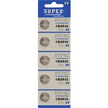 Supex Cr 2032 3V Seker Ölçüm Cihazı Pili ,baskül Tartı Pili ,bios Pili ,anakart Pili 5 Li
