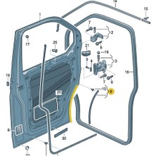 After Vw Transporter T5 2004-2010 Ön Sol Çamurluk Kapı Ara Fitili 7H0837565A