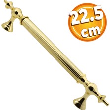 Badem10 Çukurca Çekme Kolu Kapı Tutma Kulbu 22.5 cm Gold Altın Metal Kulp Kapı Tutamağı