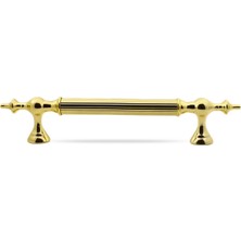 Badem10 Çukurca Çekme Kolu Kapı Tutma Kulbu 22.5 cm Gold Altın Metal Kulp Kapı Tutamağı