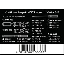 Wera Vde 16 Torklu Tornavida 1,2-3,0 Nm İnce Uçlu Set 05135906001