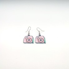 Tedz Collection Pembe Polaroid Pin Küpe
