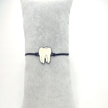 Tedz Collectıon Beyaz Diş Pin Bileklik