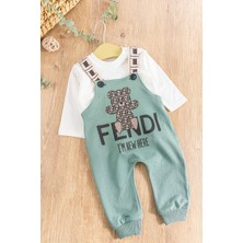 Babymod Ayıcık Desenli Erkek Bebek Tulum Salopet Takım