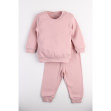 Miniropa Pembe Mevsimlik Kız Bebek Takımı Alt Üst Sweat Takım