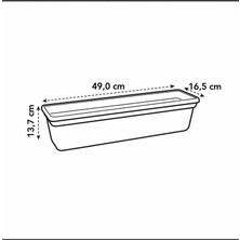 Poliwork Nergiz Balkon ve Bahçe Saksı 50 Cm Lila 7,5 Litre