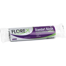 Florex Standart Büyük Boy Çöp Torbası Siyah 65 x 80 cm 10 x 10'lu