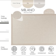 Cool Halı Milano 666 Krem M104 Hasır Dokulu Halı Kilim Salon Mutfak Koridor Kesme Yolluk Bordürlü Dokuma Makine Halısı