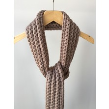 Mora Knit El Örgüsü Yumuşak Yünlü Unisex Atkı