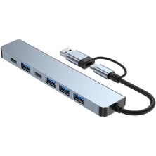 Apera Gn-33 Multiport Type C ve USB Girişli 7 In 1 Adaptör Hub Çoğaltıcı