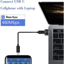 USB Girişli -Type-C Şarj Data Dönüştürücü Adaptör Siyah