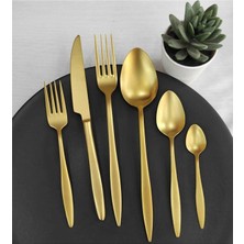 Trend Dünyam Andromeda Mat Gold Yemek Kaşığı 6 Adet