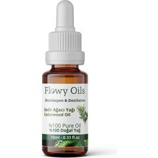 Flowy Oils Sedir Ağacı Yağı %100 Doğal Bitkisel Uçucu Yağ Cedarwood Oil 10ML