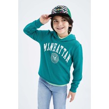 DeFacto Erkek Çocuk Kapüşonlu Baskılı Sweatshirt Z4596A623SP
