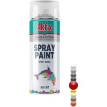 Akfix Sprey Boya Parlak Kırmızı RAL3020 400ML / 300GR