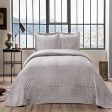 Taç Alvin Yatak Örtüsü Seti, Tek Kişilik Gri