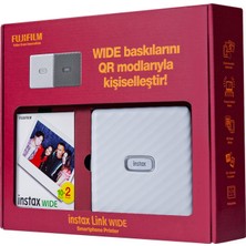 Instax Link Wide Beyaz Akıllı Telefon Yazıcısı Bundle Box