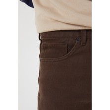 Difransel Likrasız Bol Paça Kahverengi Baggy Pantolon