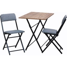 Tubix Kare Çam Balkon Bahçe Çalışma Mutfak Masa Sandalye Takımı 70X70 cm 2 Sandalye