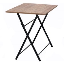 Tubix Kare Çam Balkon Bahçe Çalışma Mutfak Masa Sandalye Takımı 70X70 cm 2 Sandalye