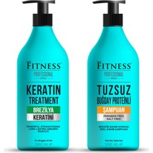 Sam Fitness Professional Saç Düzleştirici Keratin Bakımı + Tuzsuz Şampuan + Keratin Yağı