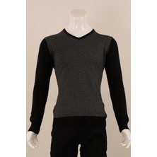 Piserro Slim Fit Yünlü Desenli Spor Triko