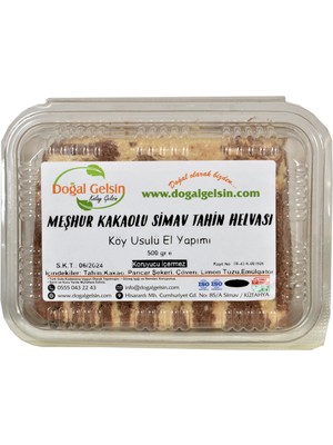 Doğal Gelsin Kolay Gelsin Meşhur Kakaolu Simav Tahin Helvası - 500 gr