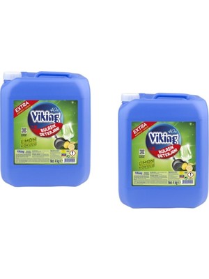 Viking Limon Kokulu Sıvı Bulaşık Deterjanı 4 kg 10 Yıkama Kapasitesine Sahip