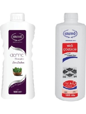 Ersağ Defne Ekstraktlı Sıvı Sabun 1000 ml + Yağ Çözücü 1000 ml