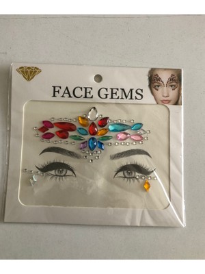 Enhavalı Kendinden Yapışkanlı Yüz Taşı Sticker Face Gems MODEL12