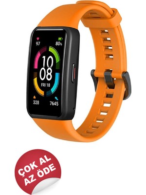 Mimtec Huawei Band 6 ve Honor Band 6 Uyumlu Soft Silikon Kordonu