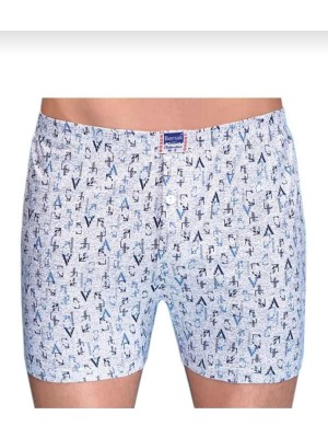 Berrak 1053 Erkek Desenli Boxer %100 Pamuklu 9 Lu Paket