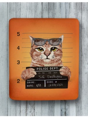 Sabıkalı Kedi Bilek Destekli Mouse Pad