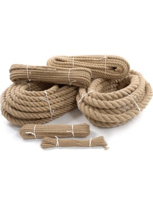 Arcan Doğal Jüt Halat 6 mm 10 Metre ip Dekor ipi Keten ip Hasır ip Kendir ipi