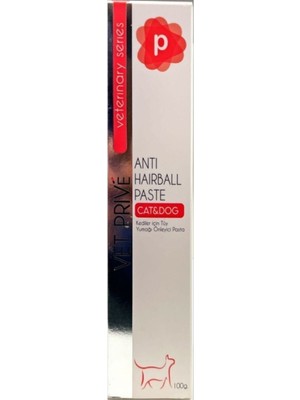 Vet Prive Kedi Anti Hairball Malt Paste 100g Yetişkin ve Yavru Kediler İçin Lezzetli Ödül