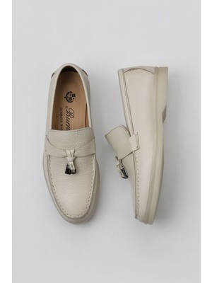 Bueno Shoes Bej Flotter Deri Erkek Klasik Ayakkabı