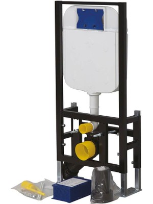 Creavit Asma Klozetler Için Alçıpan Duvar Içi Yere Montaj Uygulamalı Set 3-6 Litre Gövde Gömme Rezervuar GR5004