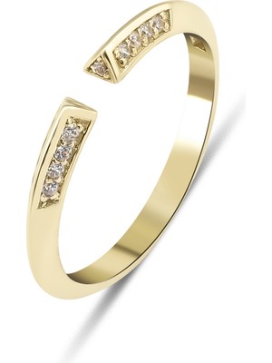 Kairos Jewelry 14 Ayar Altın Piramit Açık Yüzük KRS013-14GRZ