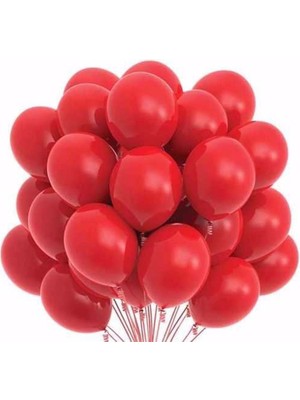 Parti Station Lastik Lateks Mat Balon 10 Adet Kırmızı Siyah Sarı Turuncu Pembe Mavi Mor Yeşil Küf Yeşili Şeffaf Lacivert Fuşya Gri Kahverengi