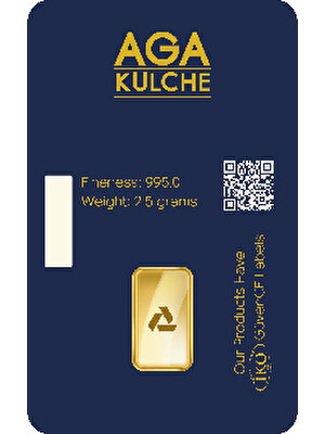 AgaKulche 2.5 Gram 24 Ayar Külçe Altın