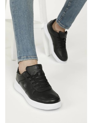 Lumberjack Finster Wmn 1fx Kadın Siyah Sneaker Suni Deri Düz Tabanlı Rahat Ayakkabı
