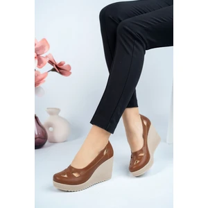 Gimer Avm Dolgu Taban Taba Cilt Kadın Ayakkabı