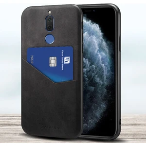 Huawei Mate 10 Lite Kılıf Zebana Cepli Nubuk Kılıf Siyah
